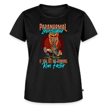 Ghost Hunter Paranormal Investigator - Women's Premium Organic T-shirt - black - Front - Selfina (174cm)