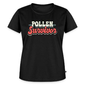 Cadeau de chemise de survivant de pollen - T-shirt Premium bio Femme - noir - Devant - Selfina (174cm)