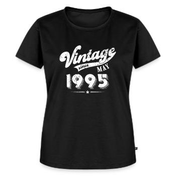 Millésime depuis Mai 1995 Cadeau d’anniversaire - T-shirt Premium bio Femme - noir - Devant - Selfina (174cm)