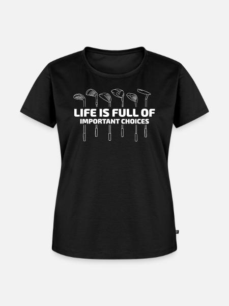 Golf Golfschläger - Frauen Premium Bio T-Shirt - Schwarz