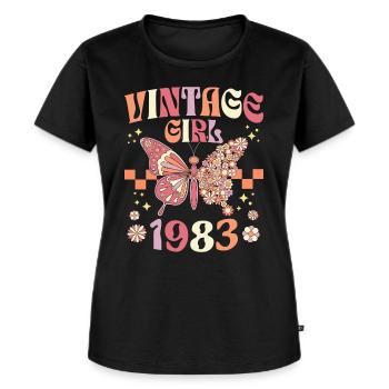 Fête Anniversaire Femme 1983 40 Ans Anniversaire - T-shirt Premium bio Femme - noir - Devant - Selfina (174cm)