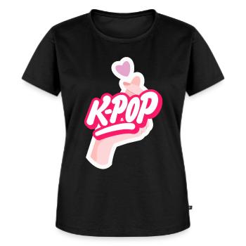 K POP - Frauen Premium Bio T-Shirt - Schwarz - Vorne - Selfina (174cm)