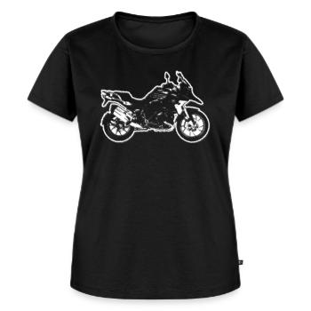 R1200GS (K50) - Motorrad Enduro - Silhouette - Frauen Premium Bio T-Shirt - Schwarz - Vorne - Selfina (174cm)