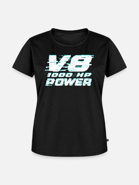 V8 - Frauen Premium Bio T-Shirt - Schwarz