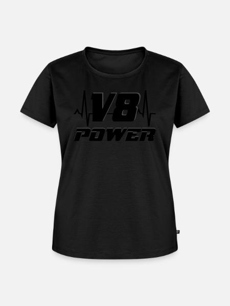 V8-Leistung - Frauen Premium Bio T-Shirt - Schwarz