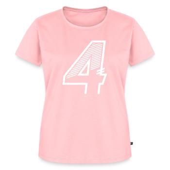 Numéro 4 Maillot de sport 4e anniversaire - T-shirt Premium bio Femme - rose - Devant - AI Model Female 172 dark (172cm)