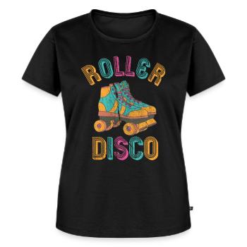 Roller Disco Roller Skate Party 80s Cadeau - T-shirt Premium bio Femme - noir - Devant - Selfina (174cm)