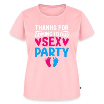 Gender Reveal Geschlechtsenthüllung Garçon ou Fille - T-shirt Premium bio Femme - rose - Devant - AI Model Female 172 dark (172cm)
