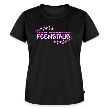 Spruch mit Feenstaub - Frauen Premium Bio T-Shirt - Schwarz - Vorne - Selfina (174cm)