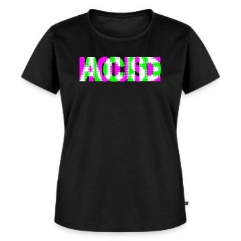 acid house - Frauen Premium Bio T-Shirt - Schwarz - Vorne - Selfina (174cm)