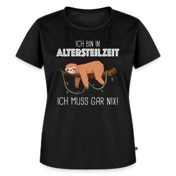 Altersteilzeit ATZ - Frauen Premium Bio T-Shirt - Schwarz - Vorne - Selfina (174cm)