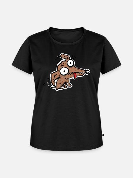 Hund Zeichnung - Frauen Premium Bio T-Shirt - Schwarz