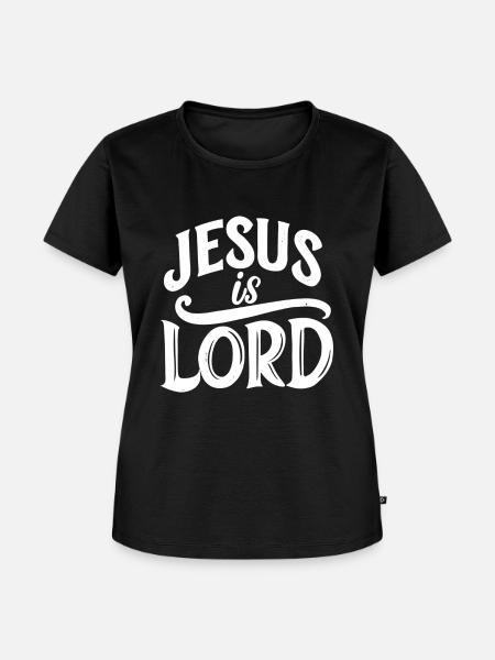 Jesus Is Lord - Frauen Premium Bio T-Shirt - Schwarz