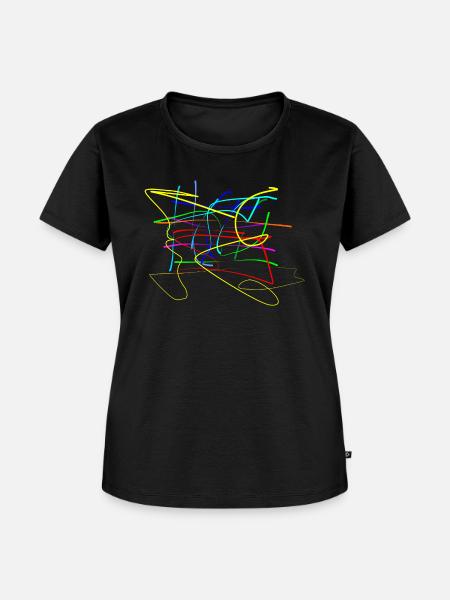 Buntes zum Quadrat - Frauen Premium Bio T-Shirt - Schwarz