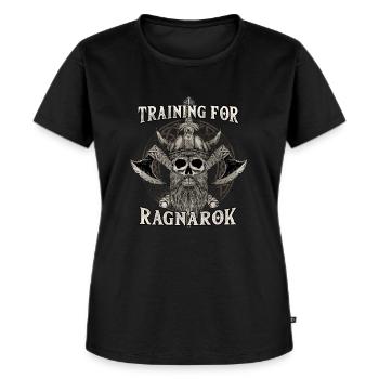 Entraînement pour Ragnarok I Walhalla Vikings - T-shirt Premium bio Femme - noir - Devant - Selfina (174cm)