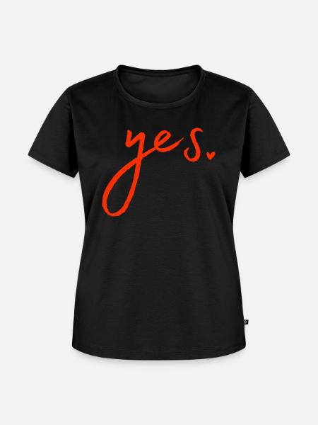Yes - Frauen Premium Bio T-Shirt - Schwarz