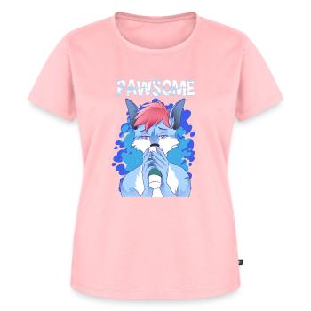 Pawsome I Furry Fandom Cospaly - Frauen Premium Bio T-Shirt - Rosa - Vorne - AI Model Female 172 dark (172cm)