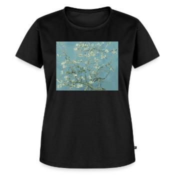 Almond blossoms - Women's Premium Organic T-shirt - black - Front - Selfina (174cm)