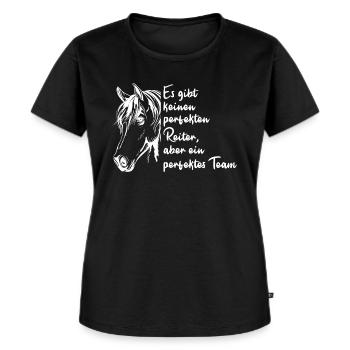 Reitsachen für Pferde Mädchen Reiten Mädchen Stall - Frauen Premium Bio T-Shirt - Schwarz - Vorne - Selfina (174cm)