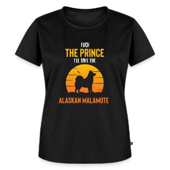 Alaskan Malamute Hund - Frauen Premium Bio T-Shirt - Schwarz - Vorne - Selfina (174cm)