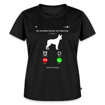 Australian Stumpy Tail Cattle Dog - Frauen Premium Bio T-Shirt - Schwarz - Vorne - Selfina (174cm)
