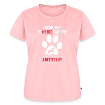 Boxer Hund - Frauen Premium Bio T-Shirt - Rosa - Vorne - AI Model Female 172 dark (172cm)