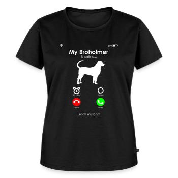 Broholmer - Frauen Premium Bio T-Shirt - Schwarz - Vorne - Selfina (174cm)