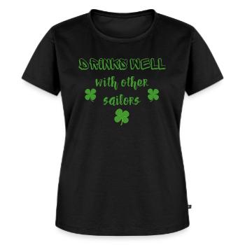 Trinken Sie gut mit anderen Seglern Bierliebhaber - Frauen Premium Bio T-Shirt - Schwarz - Vorne - Selfina (174cm)
