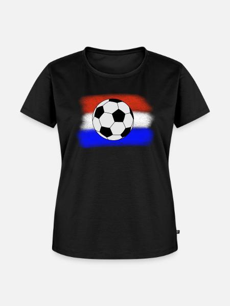 Niederlande Fussball - Frauen Premium Bio T-Shirt - Schwarz