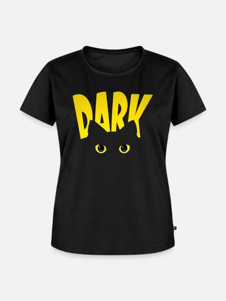dunkle Katze - Frauen Premium Bio T-Shirt - Schwarz