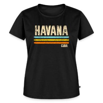 Havana Cuba - Women's Premium Organic T-shirt - black - Front - Selfina (174cm)