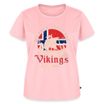 Norvège Viking navire - T-shirt Premium bio Femme - rose - Devant - AI Model Female 172 dark (172cm)