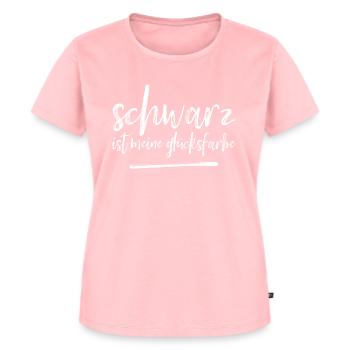 Schwarz ist meine Glücksfarbe black Farbe Dunkel - Frauen Premium Bio T-Shirt - Rosa - Vorne - AI Model Female 172 dark (172cm)