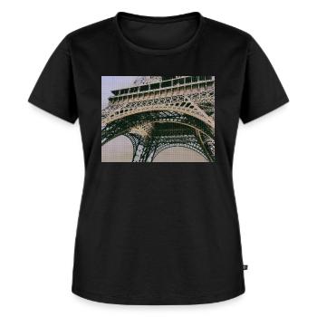 Villes Landmark Paris Tour Eiffel - T-shirt Premium bio Femme - noir - Devant - Selfina (174cm)