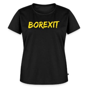 BOREXIT LOGO - T-shirt Premium bio Femme - noir - Devant - Selfina (174cm)