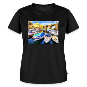 Vallon des Auffes Marseille - T-shirt Premium bio Femme - noir - Devant - Selfina (174cm)