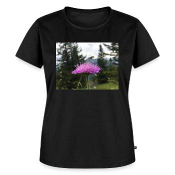 Spring Flowers - Women's Premium Organic T-shirt - black - Front - Selfina (174cm)