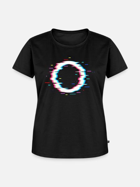 Glitch-Kreis! - Frauen Premium Bio T-Shirt - Schwarz