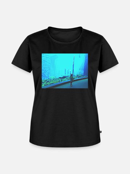 Turquoise - Frauen Premium Bio T-Shirt - Schwarz