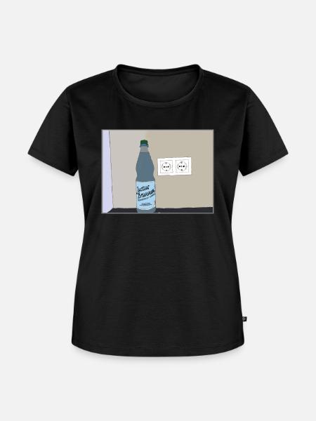 Flasche - Frauen Premium Bio T-Shirt - Schwarz