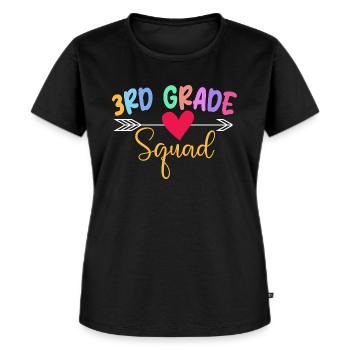 3rd Grade Squad - Teacher Student School - Women's Premium Organic T-shirt - black - Front - Selfina (174cm)