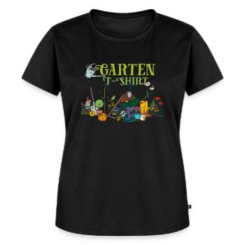 Garten T-Shirt für Gärtner - Frauen Premium Bio T-Shirt - Schwarz - Vorne - Selfina (174cm)