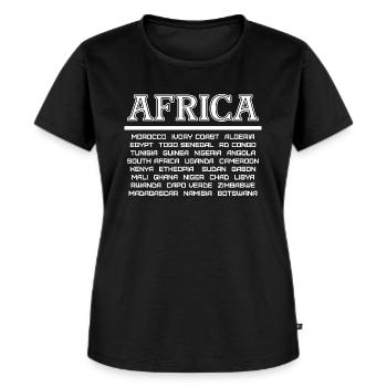 Afrika Afrikanische Länder - Frauen Premium Bio T-Shirt - Schwarz - Vorne - Selfina (174cm)