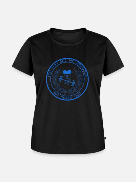 Kettleboy never quit - Frauen Premium Bio T-Shirt - Schwarz