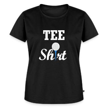 Tee Shirt Golf - Frauen Premium Bio T-Shirt - Schwarz - Vorne - Selfina (174cm)
