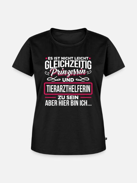 TIERARZTHELFERIN - Prinzessin - Frauen Premium Bio T-Shirt - Schwarz