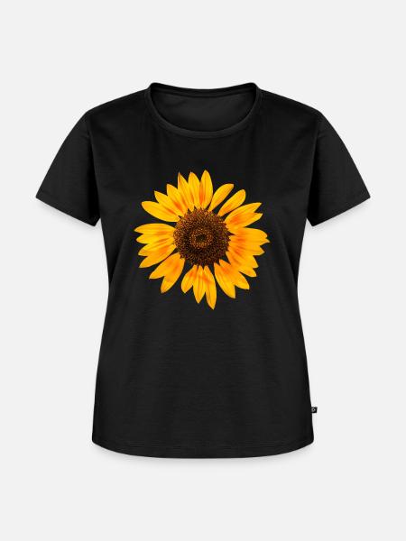 Sonnenblume - Frauen Premium Bio T-Shirt - Schwarz