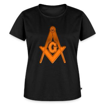Freimaurerkompass Bronze - Frauen Premium Bio T-Shirt - Schwarz - Vorne - Selfina (174cm)