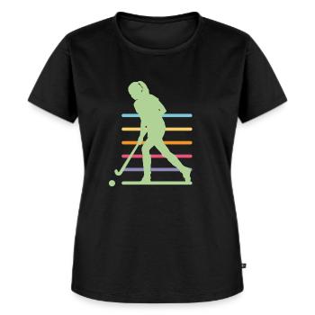 Hockey player - Women's Premium Organic T-shirt - black - Front - Selfina (174cm)