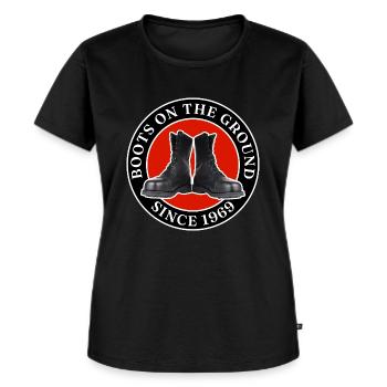 Boots on the ground since 1969 - Women's Premium Organic T-shirt - black - Front - Selfina (174cm)